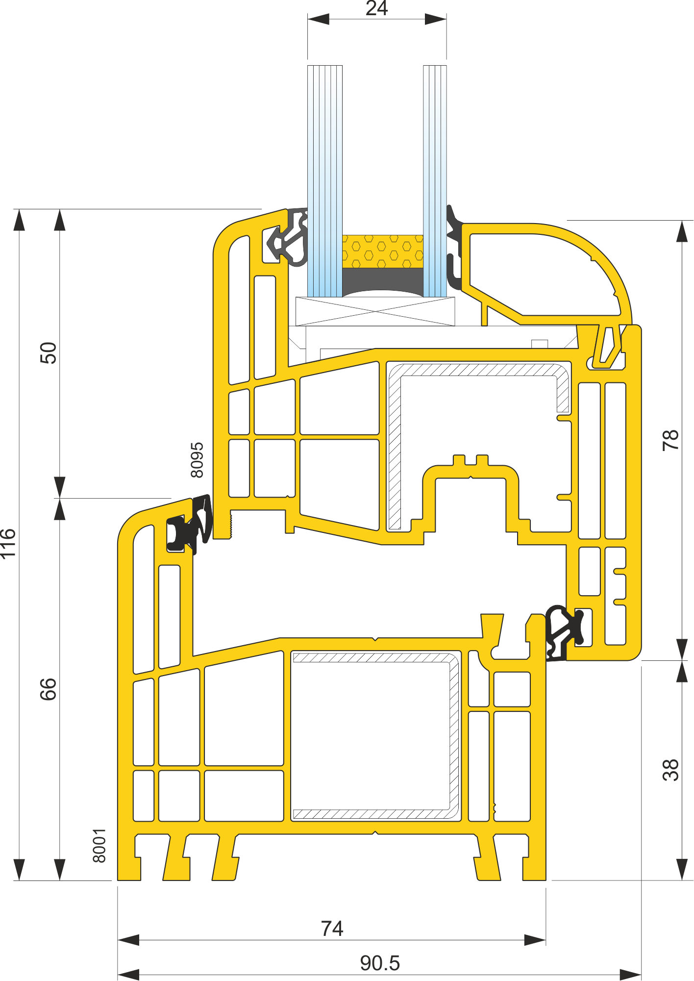 G74 1 - Secci&oacuten Marco 8001 + Hoja 8095