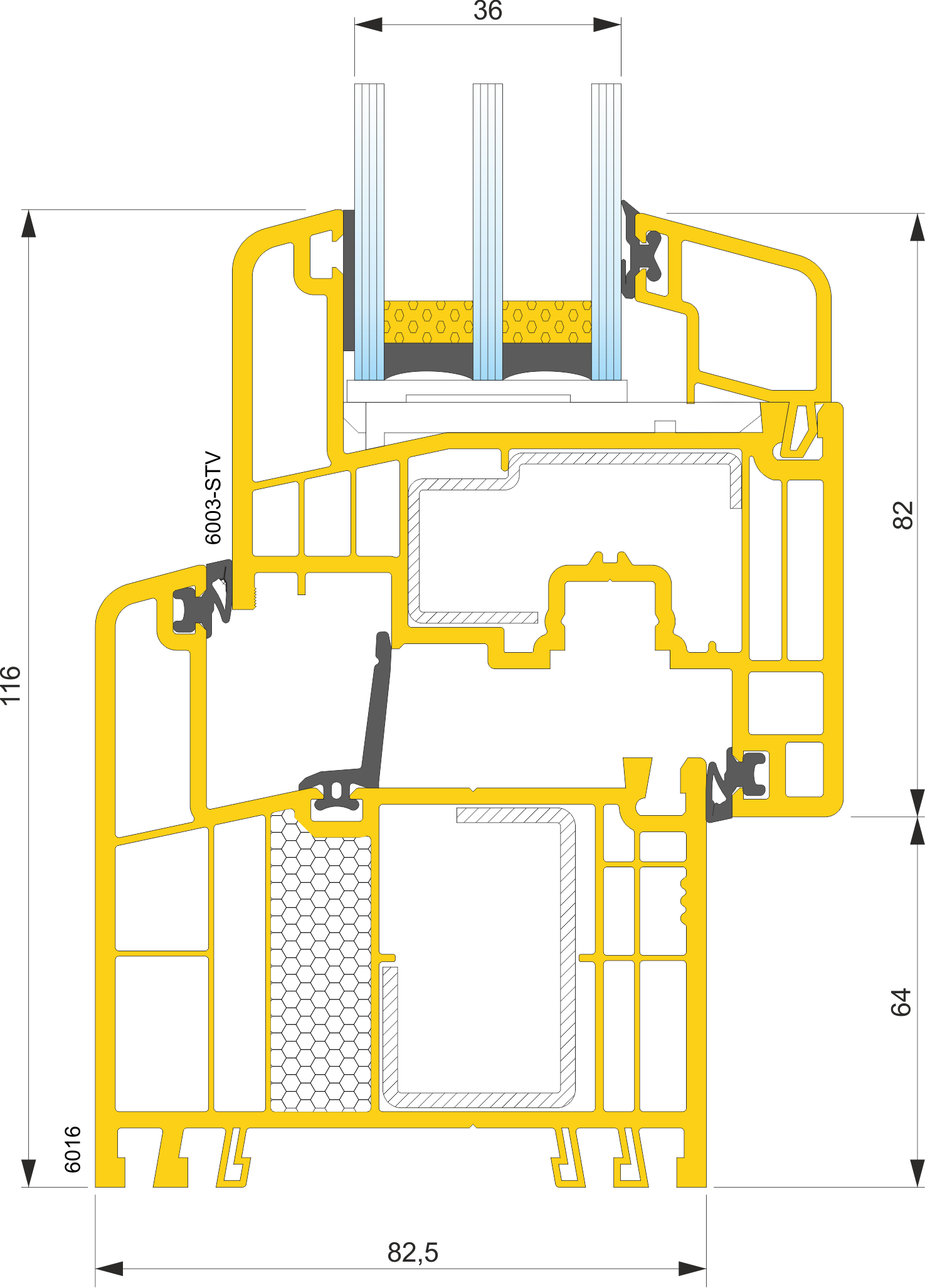G82 1 - Secci&oacuten Marco 6016 + Hoja 6003-STV